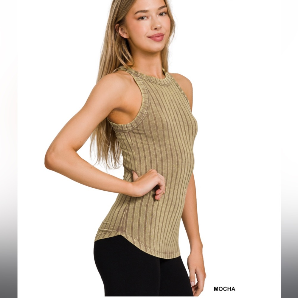 ZENANA Ribbed  Sleeveless Top